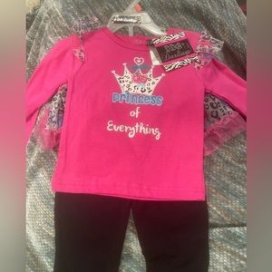 Girls Shirt Long Sleeves Pants Set Size 2T